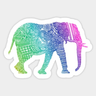 Zentangle Elephant Sticker